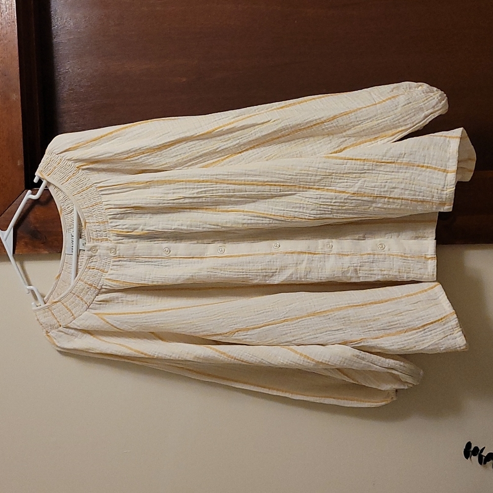 Ava&Viv 3X Cotton Blouse